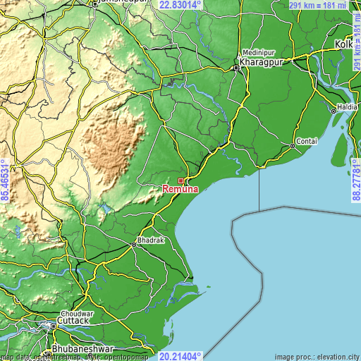 Topographic map of Remuna