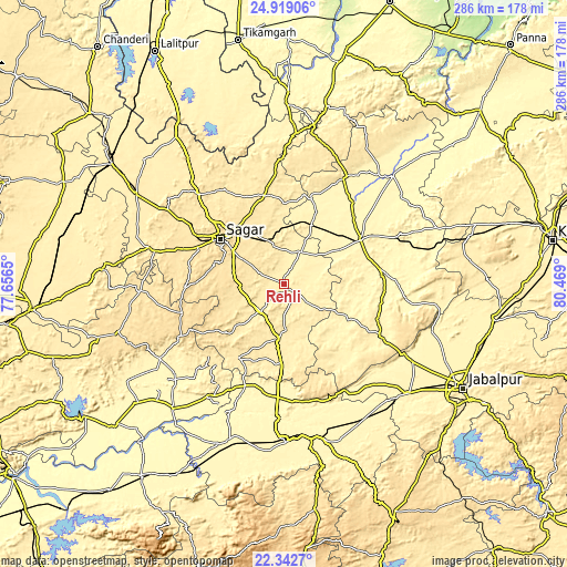 Topographic map of Rehli