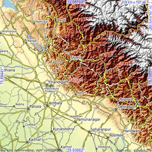 Topographic map of Rājgarh