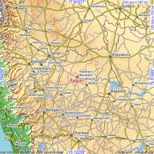 Topographic map of Rabkavi
