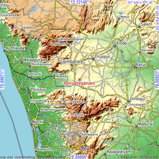 Topographic map of Periyanegamam