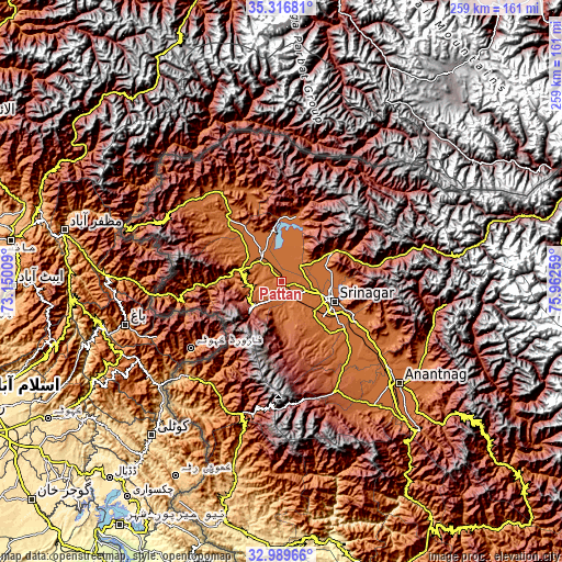 Topographic map of Pattan