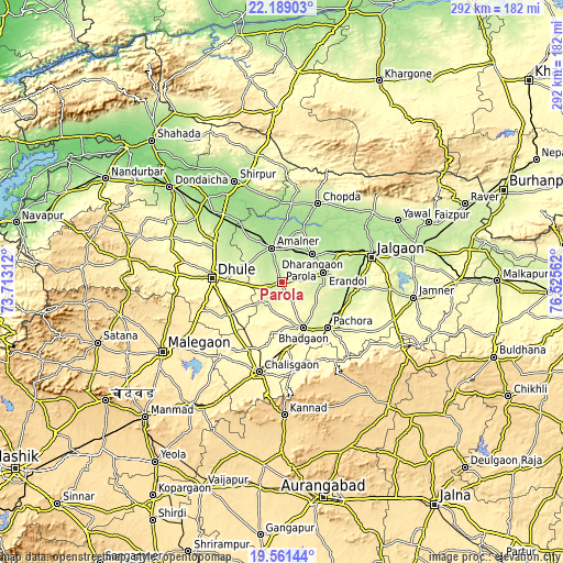 Topographic map of Parola