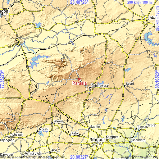 Topographic map of Parāsia