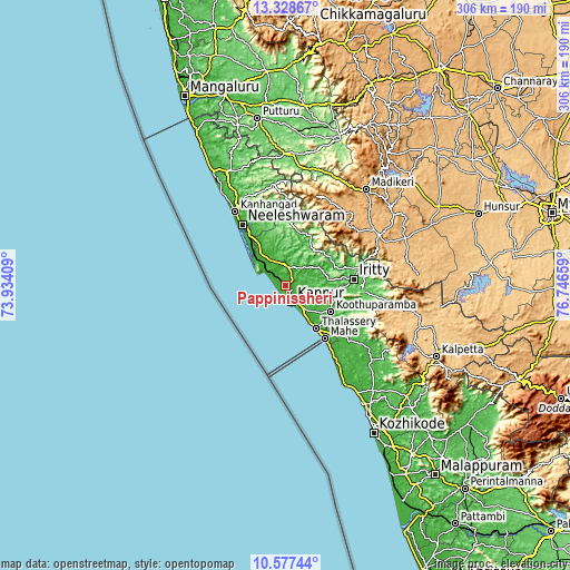 Topographic map of Pāppinisshēri