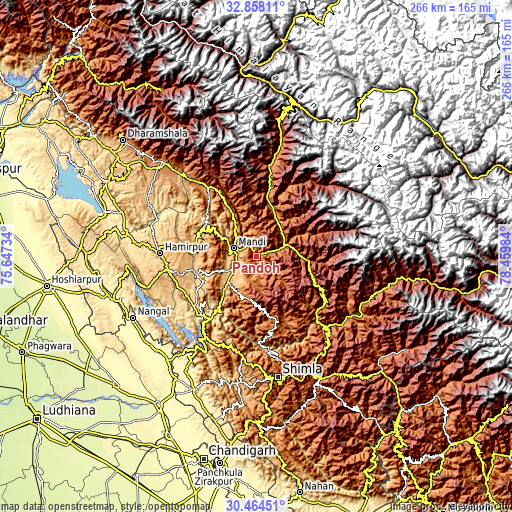 Topographic map of Pāndoh