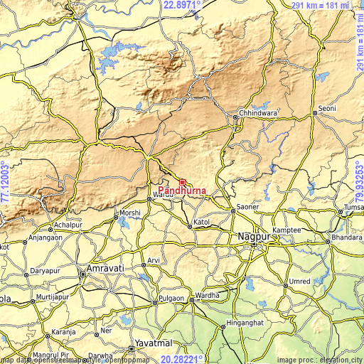 Topographic map of Pāndhurnā