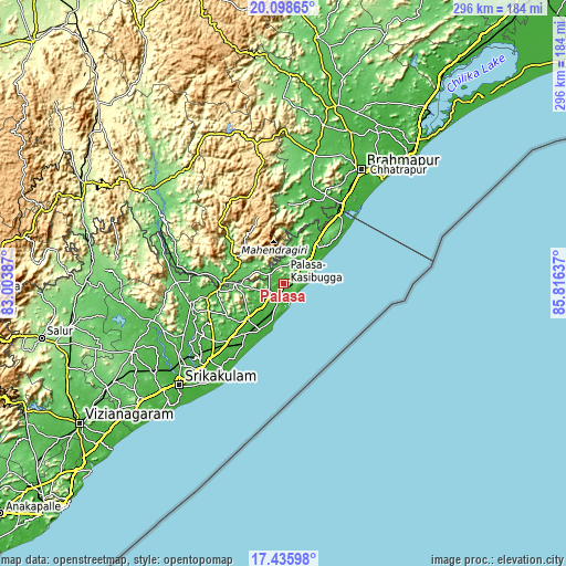 Topographic map of Palāsa