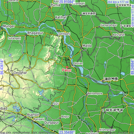 Topographic map of Pakur