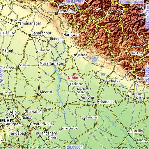 Topographic map of Nihtaur