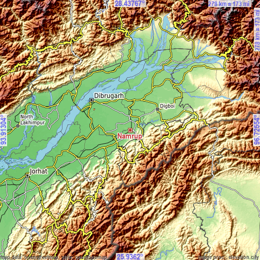 Topographic map of Nāmrup