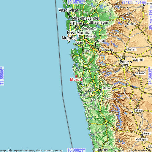 Topographic map of Murud