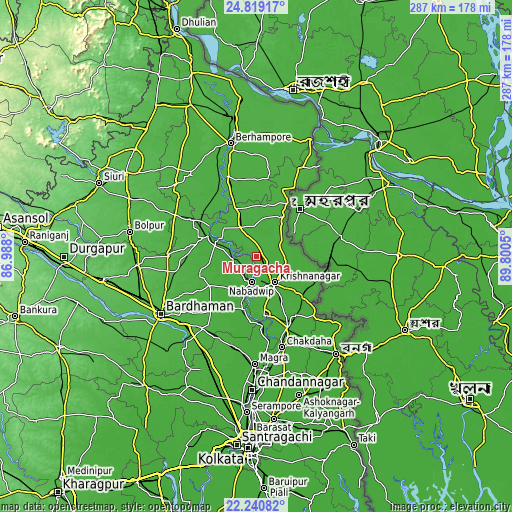 Topographic map of Muragācha