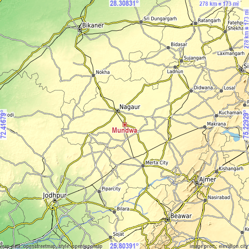 Topographic map of Mūndwa