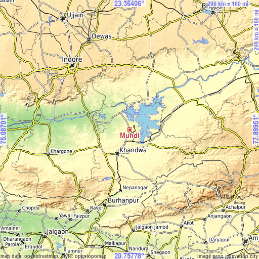 Topographic map of Mundi