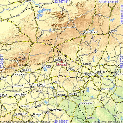 Topographic map of Mowād
