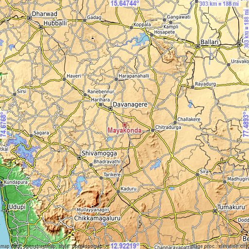 Topographic map of Māyakonda