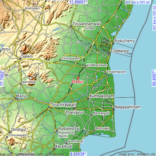 Topographic map of Māttūr