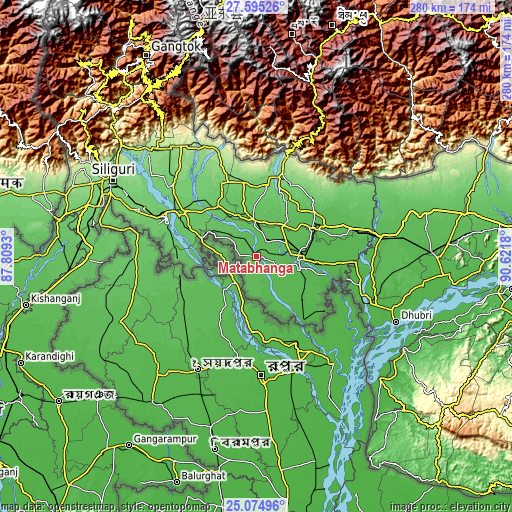 Topographic map of Mātābhānga