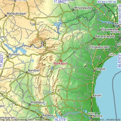 Topographic map of Mārkāpur
