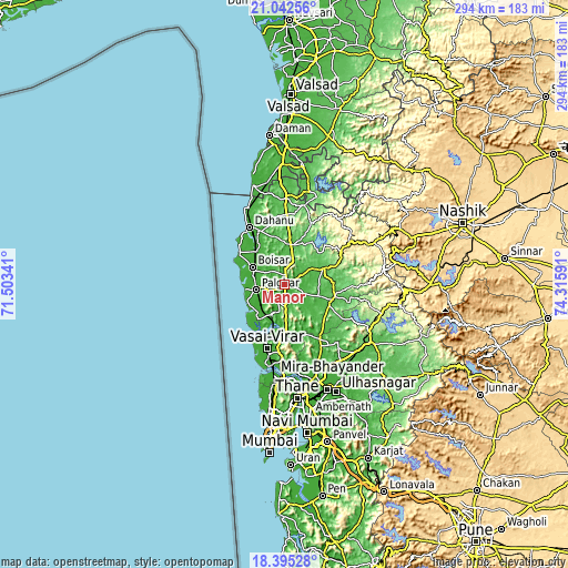 Topographic map of Manor