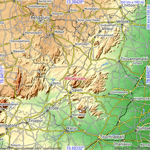 Topographic map of Mallāpuram