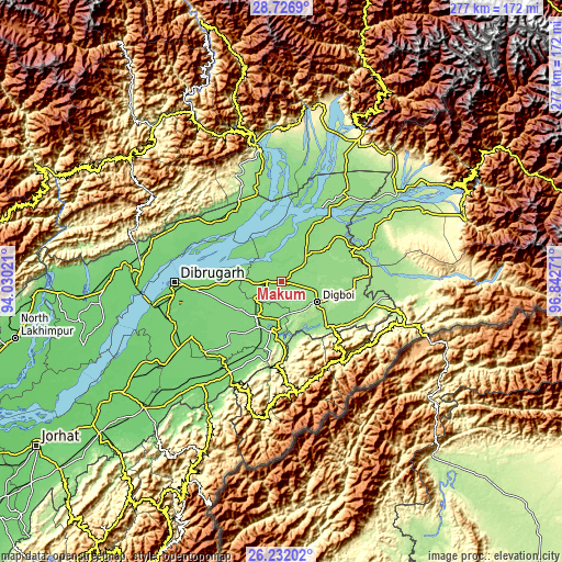 Topographic map of Mākum