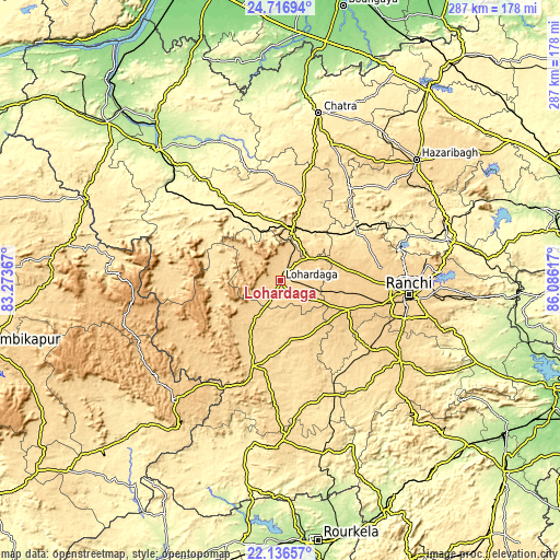 Topographic map of Lohārdagā