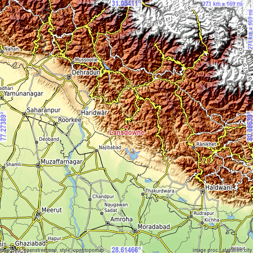 Topographic map of Lansdowne