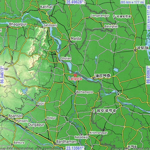 Topographic map of Lālgola