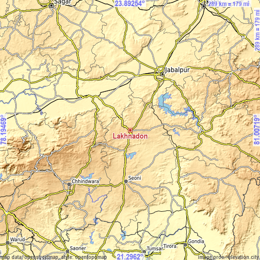 Topographic map of Lakhnādon