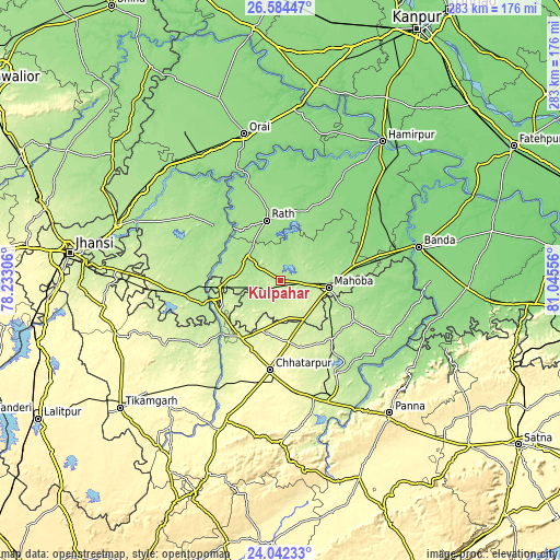 Topographic map of Kulpahār