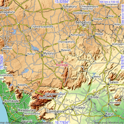 Topographic map of Kollegāl