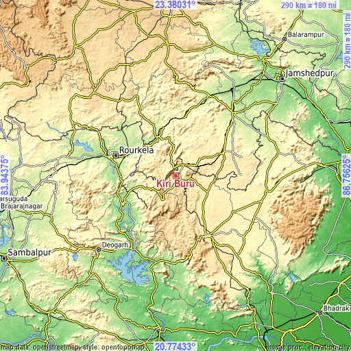 Topographic map of Kiri Buru