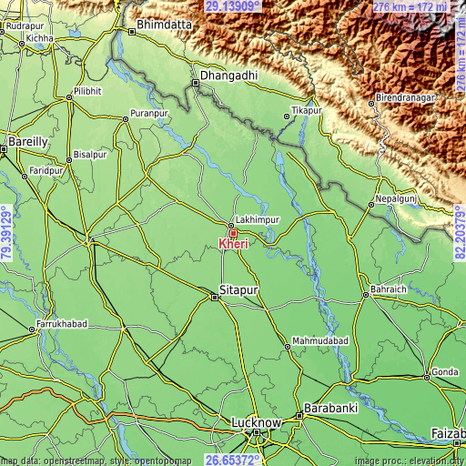 Topographic map of Kheri