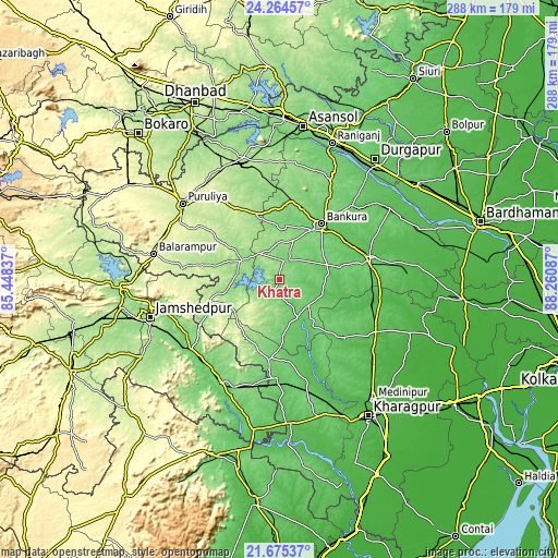 Topographic map of Khātra