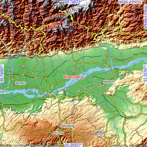 Topographic map of Khārupatia