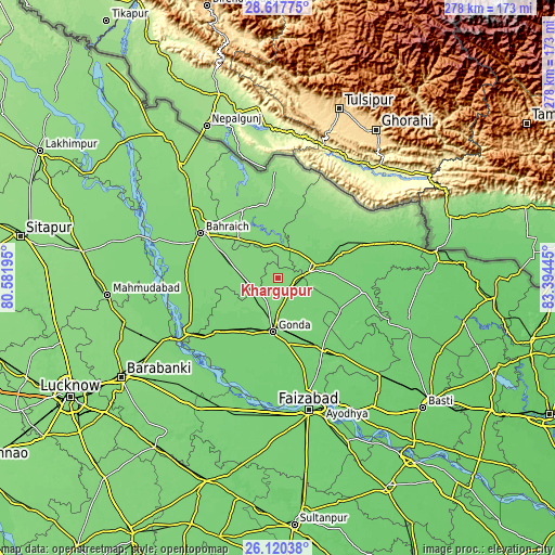 Topographic map of Khargupur