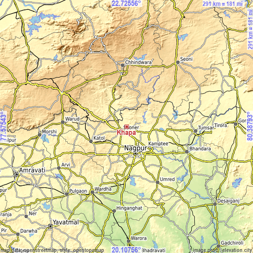 Topographic map of Khāpa