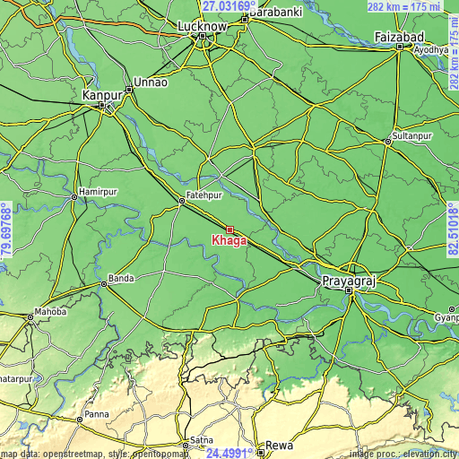 Topographic map of Khāga