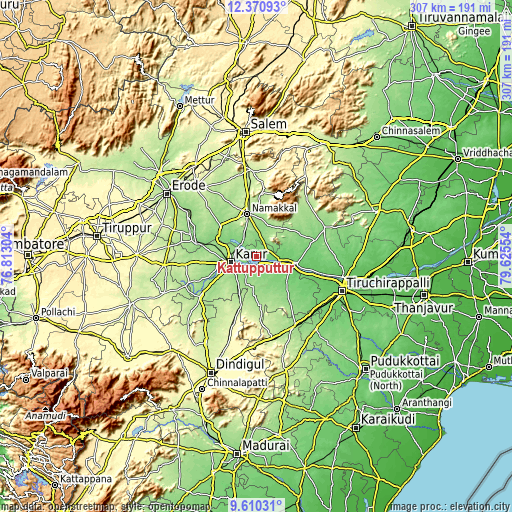 Topographic map of Kāttupputtūr