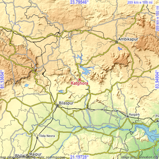 Topographic map of Katghora