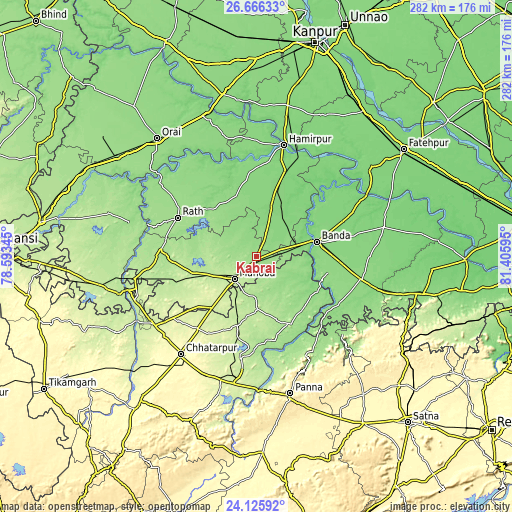 Topographic map of Kabrāi