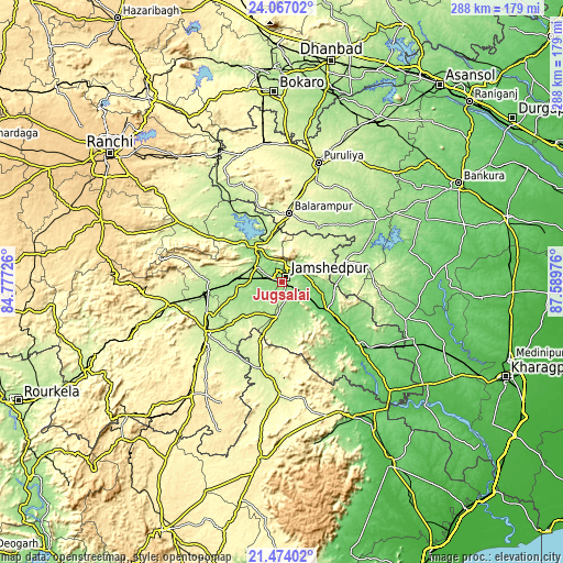 Topographic map of Jugsālai