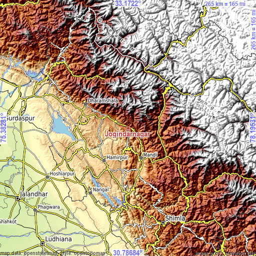 Topographic map of Jogindarnagar