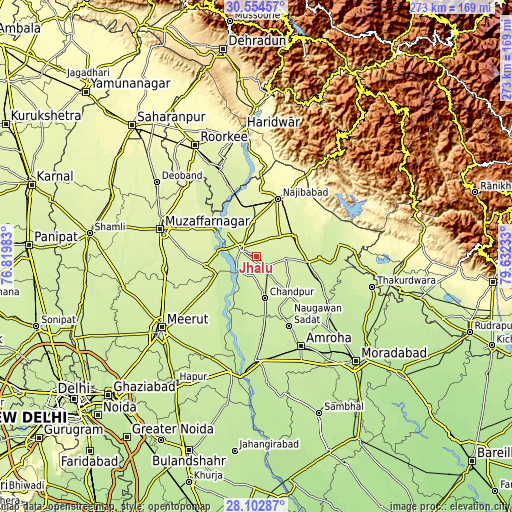 Topographic map of Jhālu