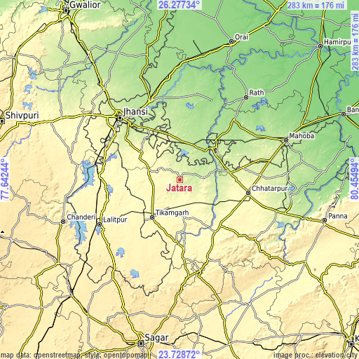 Topographic map of Jatāra