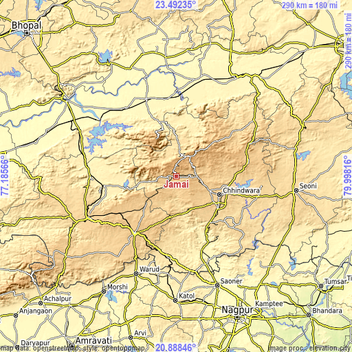 Topographic map of Jāmai