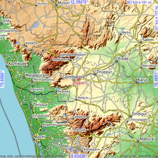 Topographic map of Irugūr