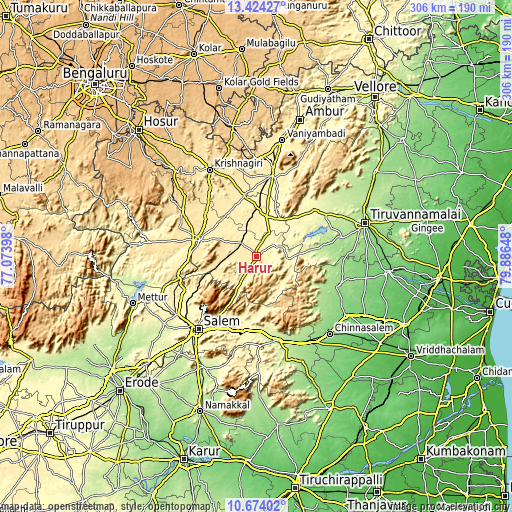 Topographic map of Harūr